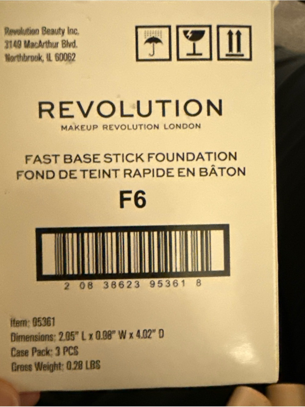 Revolution Fast Base Stick Foundation F6 - Beige Shade 2 pack